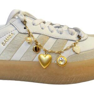 Shoe Charm Chain Shoe Bling Heart Locket Pearl Mini Locket Swarovski Crystal
